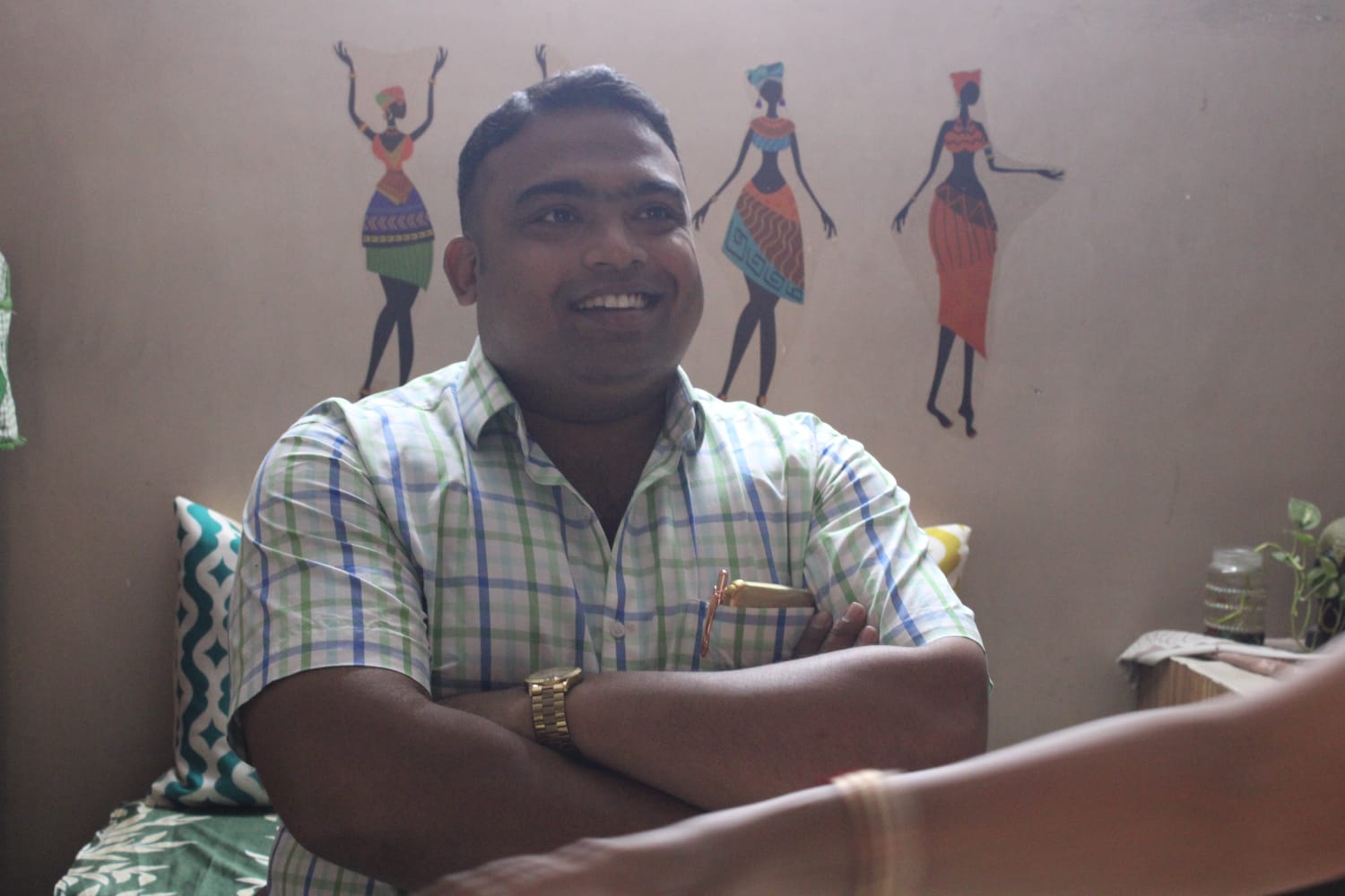 English teacher Mr. Madhumangal Pal Choudhury in Sodepur