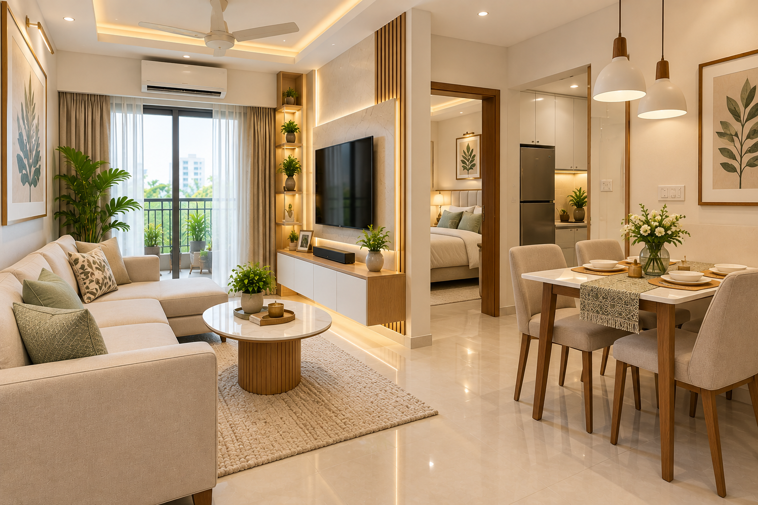 1 BHK Drawing cum Dining Room