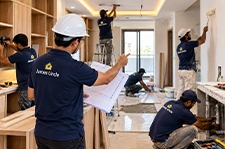 (5) Execution- Construction and Coordination of carpentry, civil, electrical, plumbing, painting and other work.