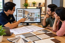 (3) Design & Planning - Develop layouts, 3D concepts and material options