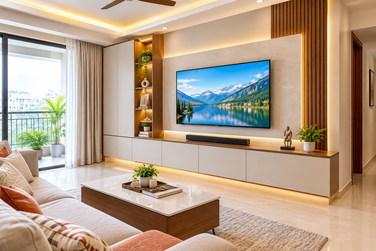 TV Unit with Concealed Storage